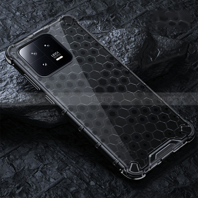 Custodia Silicone Trasparente Laterale 360 Gradi Cover AM3 per Xiaomi Mi 13 5G Nero