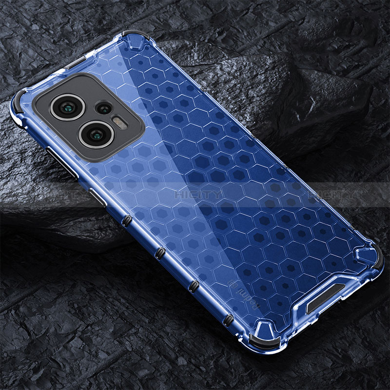 Custodia Silicone Trasparente Laterale 360 Gradi Cover AM3 per Xiaomi Poco X4 GT 5G Blu