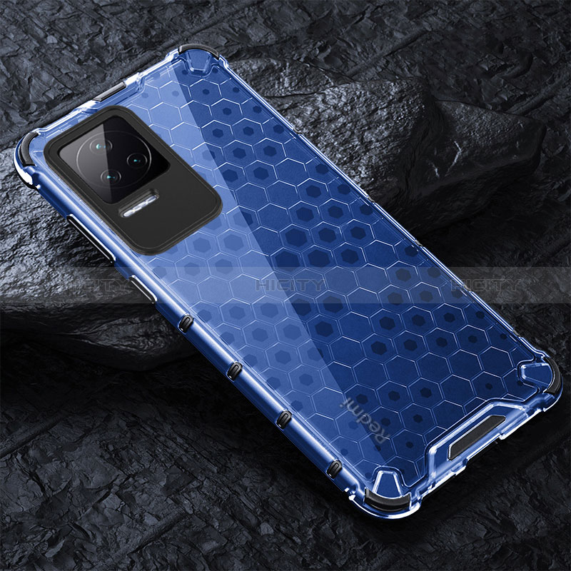 Custodia Silicone Trasparente Laterale 360 Gradi Cover AM3 per Xiaomi Redmi K50 5G Blu