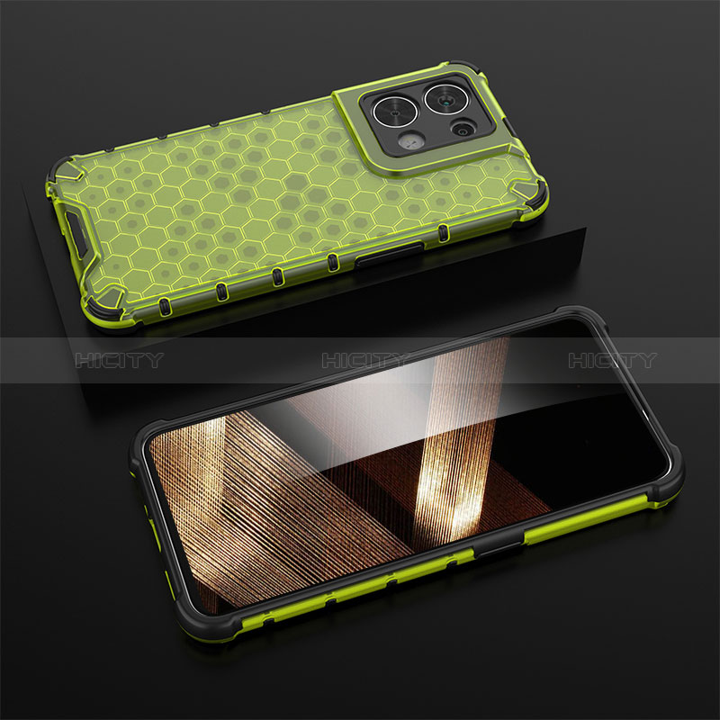 Custodia Silicone Trasparente Laterale 360 Gradi Cover AM3 per Xiaomi Redmi Note 13 5G Verde