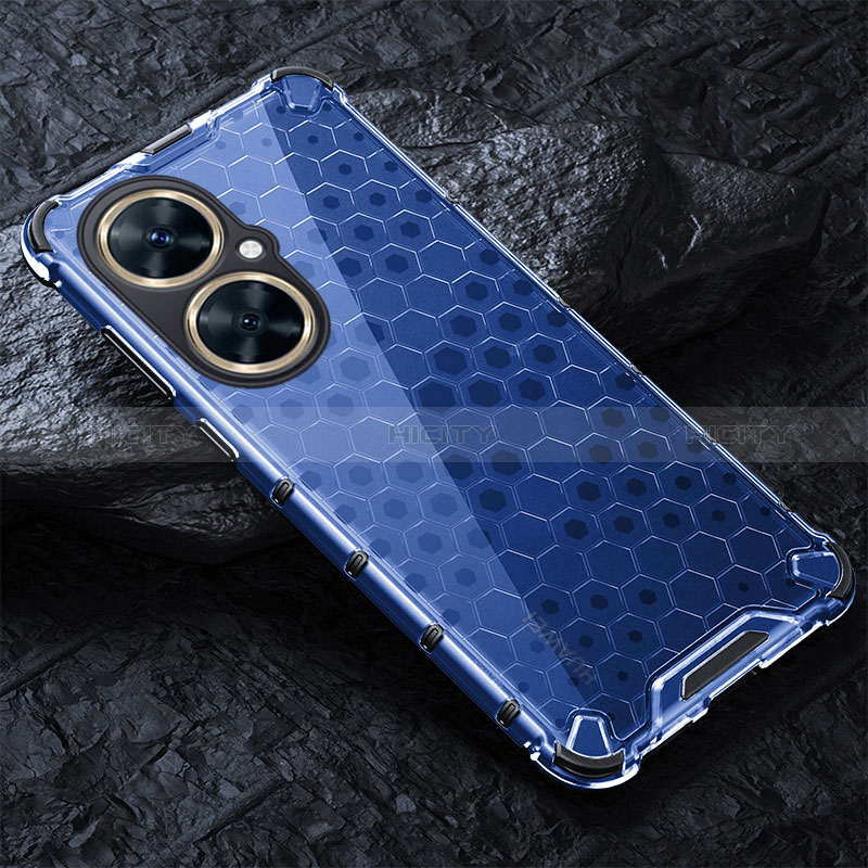 Custodia Silicone Trasparente Laterale 360 Gradi Cover AM4 per Huawei Nova 11i Blu