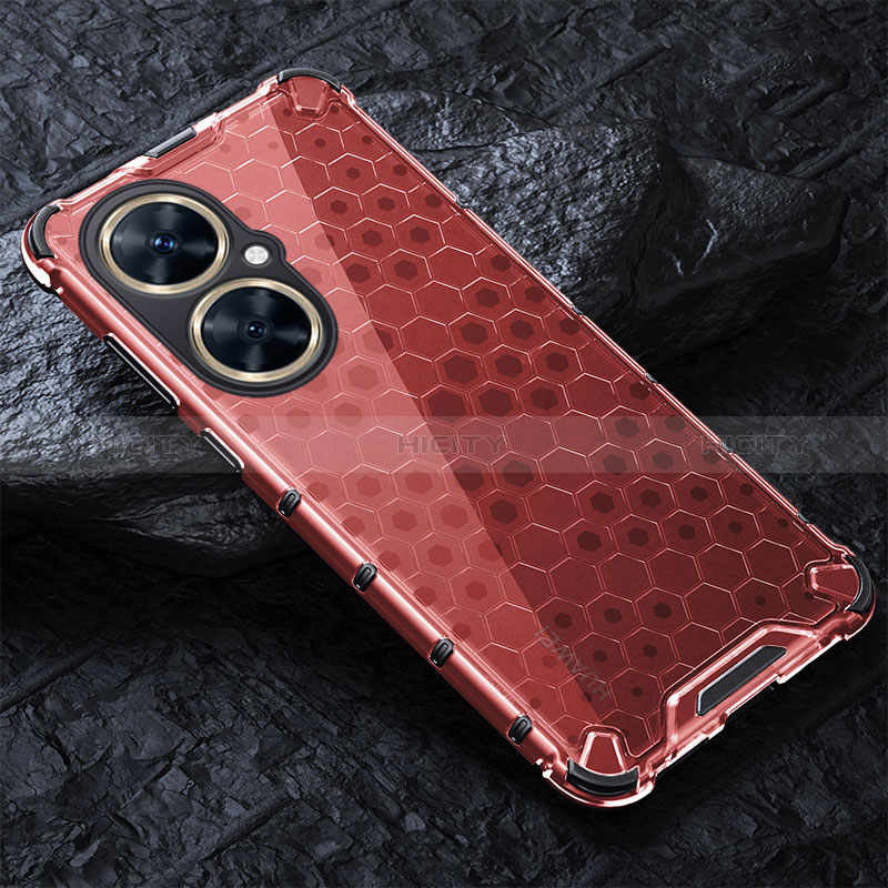 Custodia Silicone Trasparente Laterale 360 Gradi Cover AM4 per Huawei Nova 11i Rosso