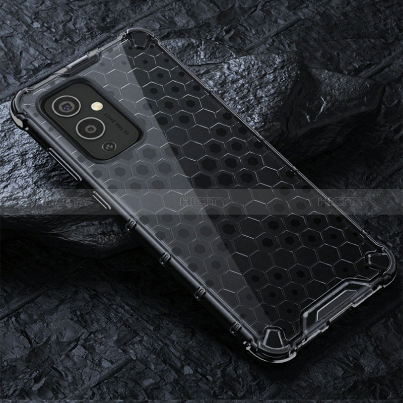 Custodia Silicone Trasparente Laterale 360 Gradi Cover AM4 per OnePlus 9 5G Nero