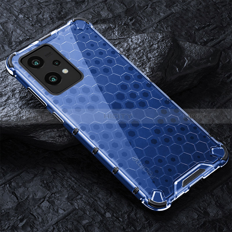 Custodia Silicone Trasparente Laterale 360 Gradi Cover AM4 per Realme 9 Pro+ Plus 5G Blu