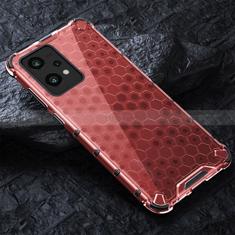 Custodia Silicone Trasparente Laterale 360 Gradi Cover AM4 per Realme Narzo 50 Pro 5G Rosso