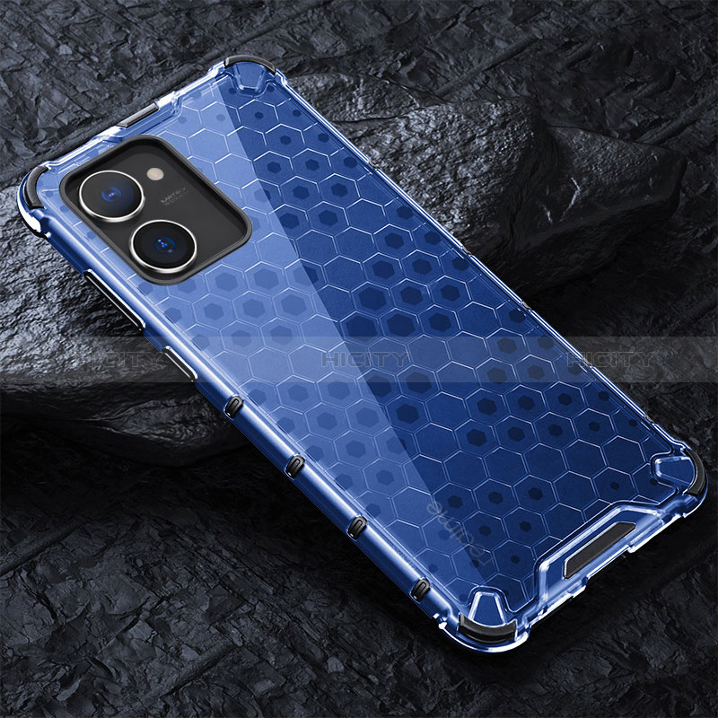 Custodia Silicone Trasparente Laterale 360 Gradi Cover AM4 per Realme V20 5G Blu