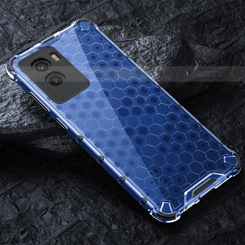 Custodia Silicone Trasparente Laterale 360 Gradi Cover AM4 per Vivo Y72t Blu