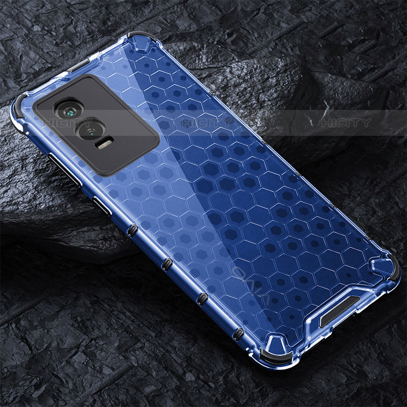 Custodia Silicone Trasparente Laterale 360 Gradi Cover AM4 per Vivo Y74s 5G Blu