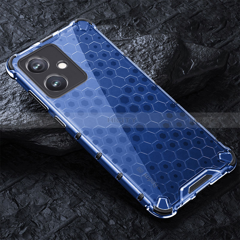 Custodia Silicone Trasparente Laterale 360 Gradi Cover AM4 per Xiaomi Redmi Note 12R Pro 5G Blu