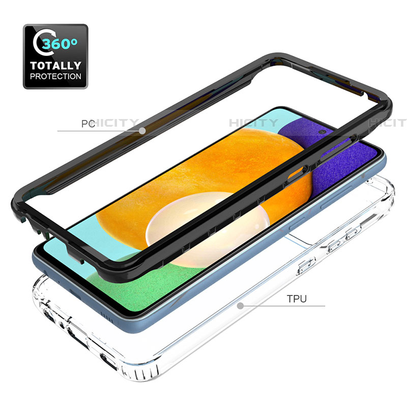 Custodia Silicone Trasparente Laterale 360 Gradi Cover JX1 per Samsung Galaxy A52 5G