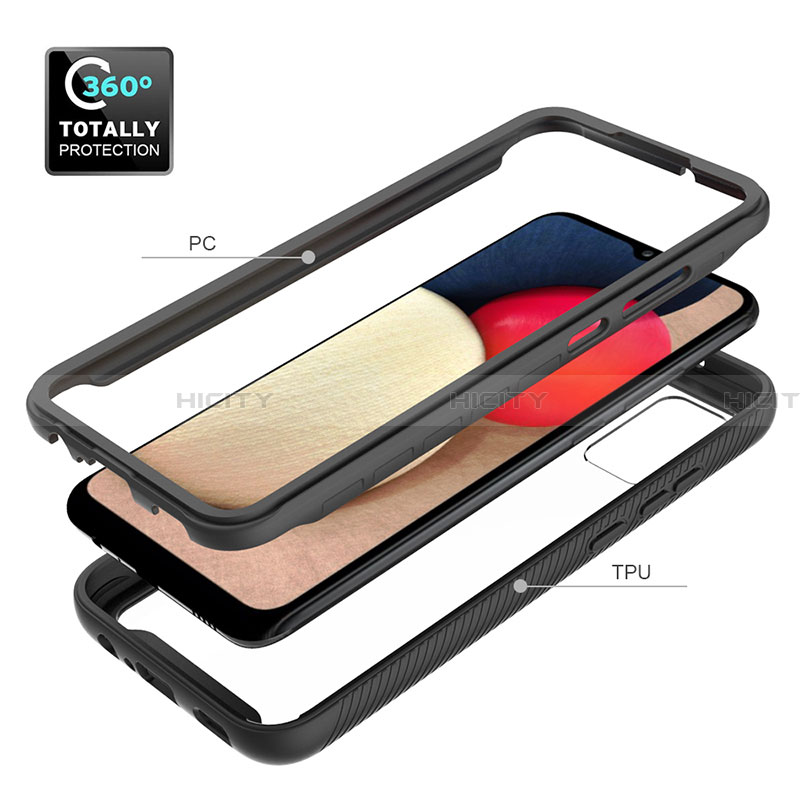 Custodia Silicone Trasparente Laterale 360 Gradi Cover JX1 per Samsung Galaxy F02S SM-E025F