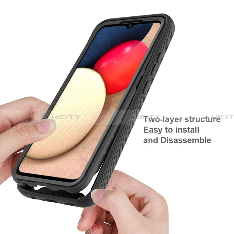 Custodia Silicone Trasparente Laterale 360 Gradi Cover JX1 per Samsung Galaxy F02S SM-E025F