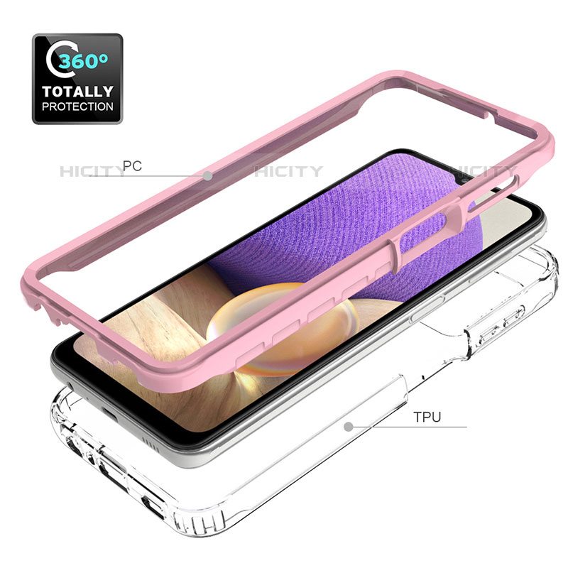 Custodia Silicone Trasparente Laterale 360 Gradi Cover JX1 per Samsung Galaxy M32 5G