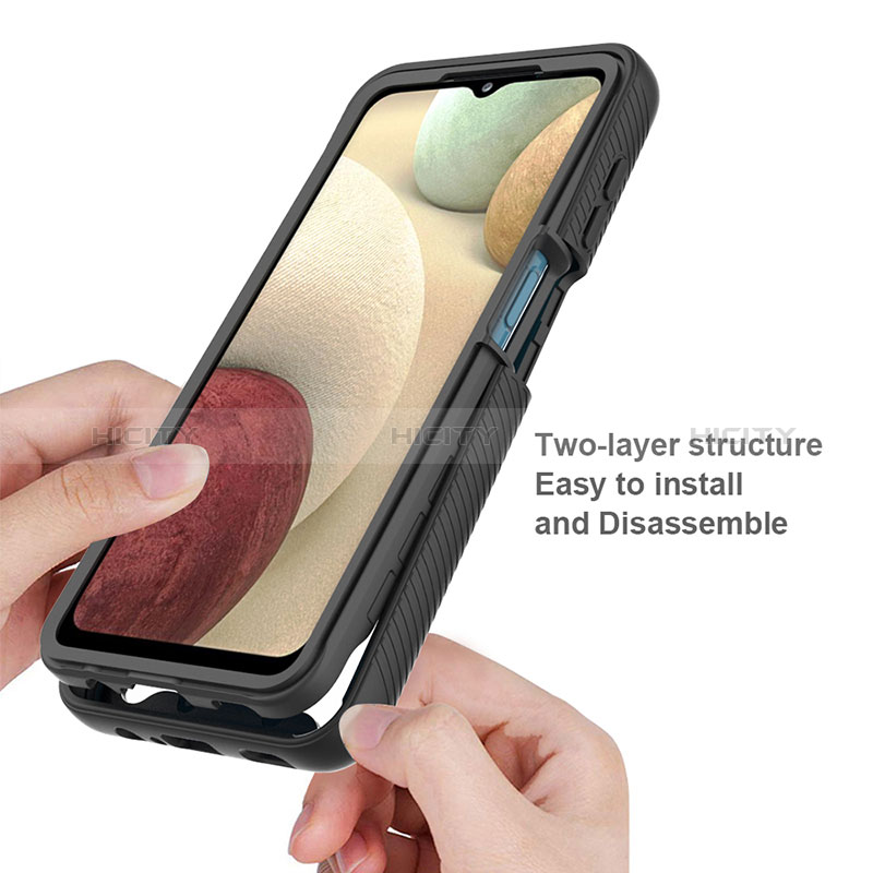 Custodia Silicone Trasparente Laterale 360 Gradi Cover JX2 per Samsung Galaxy A12