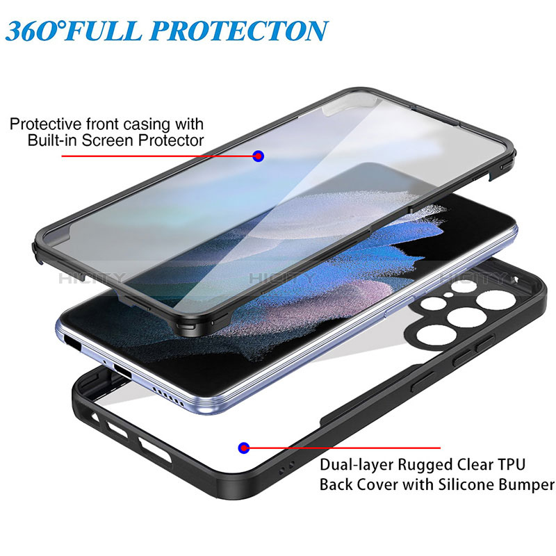 Custodia Silicone Trasparente Laterale 360 Gradi Cover M01 per Samsung Galaxy S24 Ultra 5G