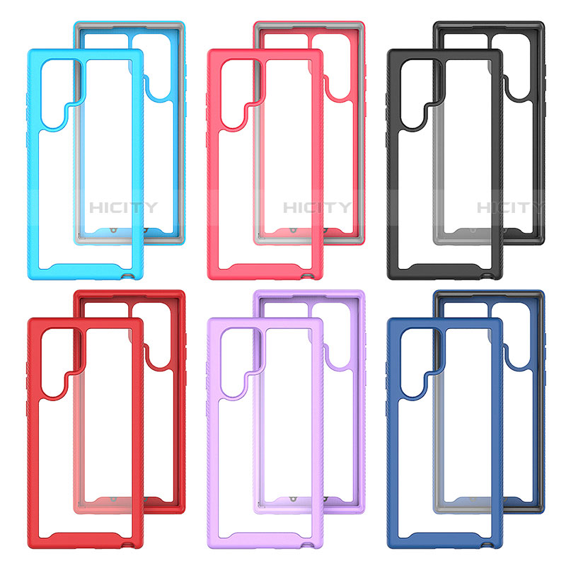 Custodia Silicone Trasparente Laterale 360 Gradi Cover M02 per Samsung Galaxy S21 Ultra 5G