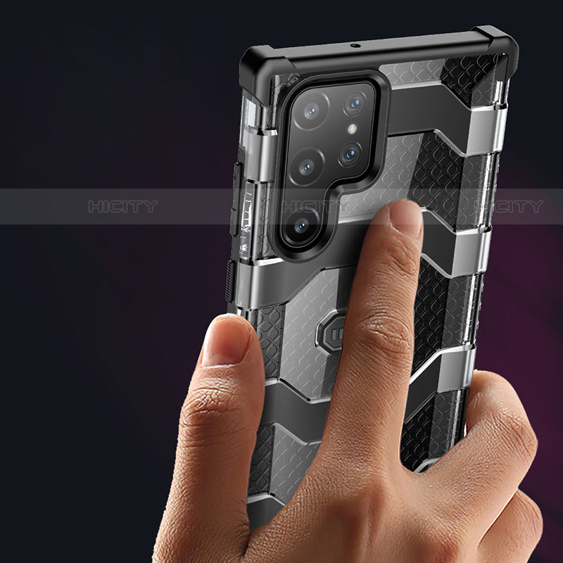 Custodia Silicone Trasparente Laterale 360 Gradi Cover M05 per Samsung Galaxy S21 Ultra 5G