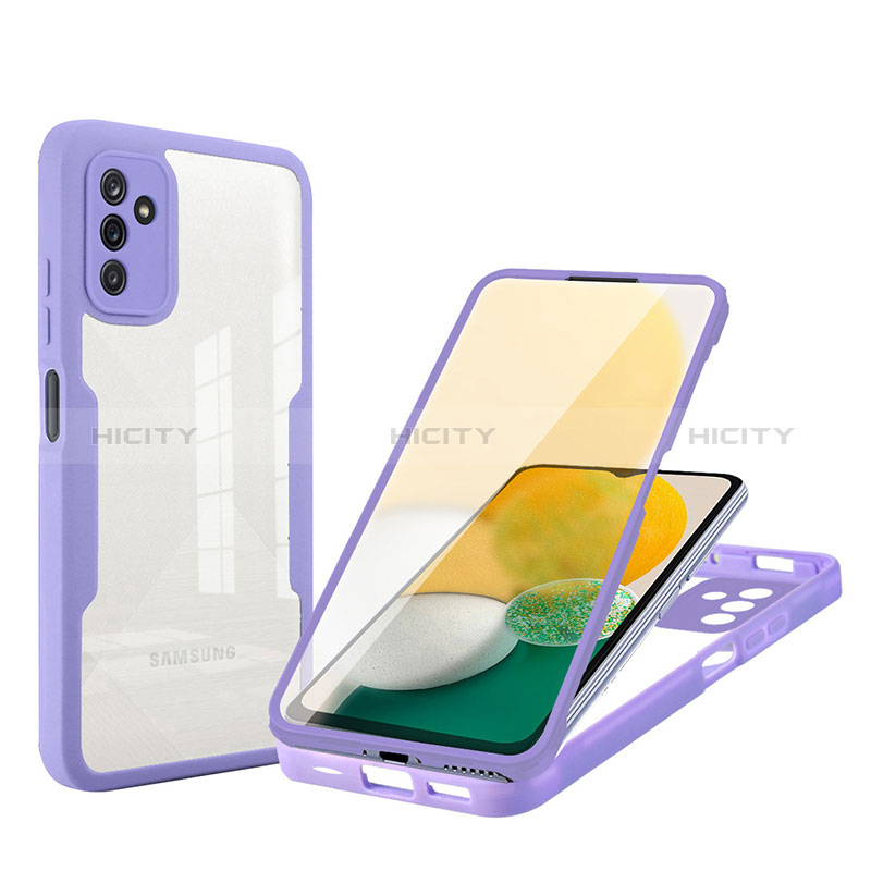 Custodia Silicone Trasparente Laterale 360 Gradi Cover MJ1 per Samsung Galaxy A04s Viola