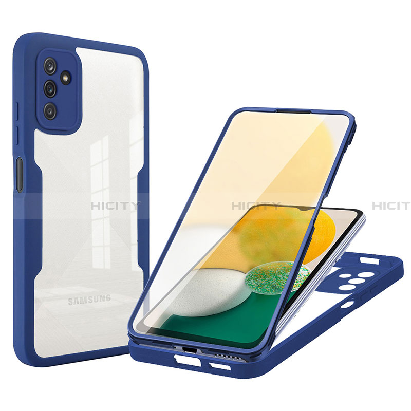 Custodia Silicone Trasparente Laterale 360 Gradi Cover MJ1 per Samsung Galaxy A13 5G Blu