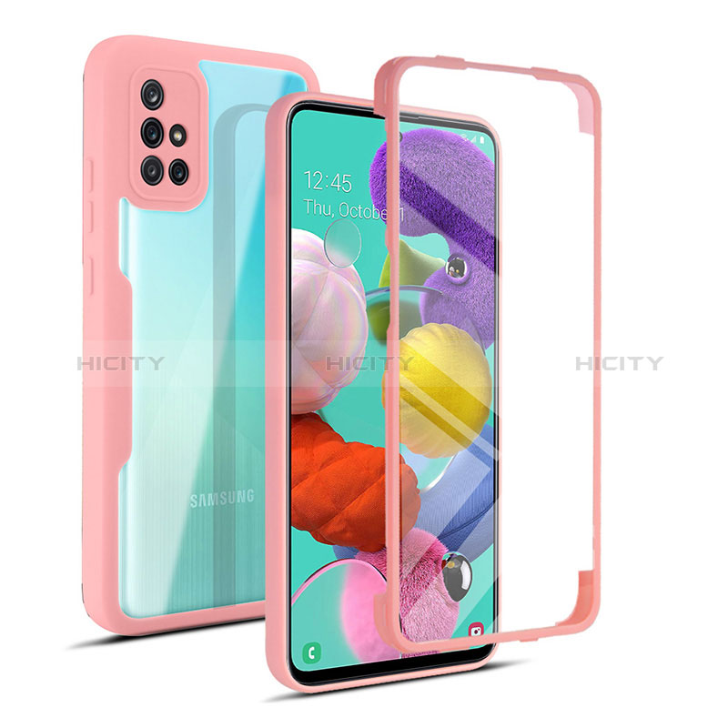 Custodia Silicone Trasparente Laterale 360 Gradi Cover MJ1 per Samsung Galaxy A51 4G