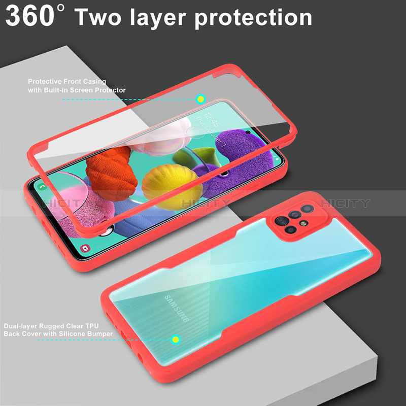 Custodia Silicone Trasparente Laterale 360 Gradi Cover MJ1 per Samsung Galaxy A51 5G