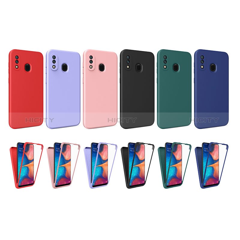 Custodia Silicone Trasparente Laterale 360 Gradi Cover MJ1 per Samsung Galaxy M10S