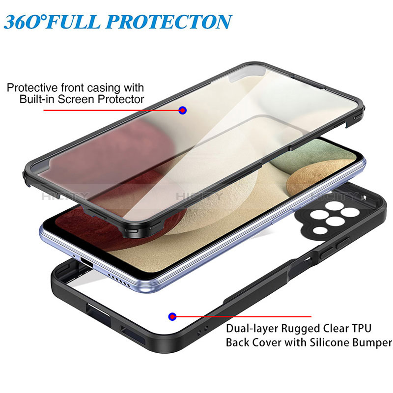 Custodia Silicone Trasparente Laterale 360 Gradi Cover MJ1 per Samsung Galaxy M12