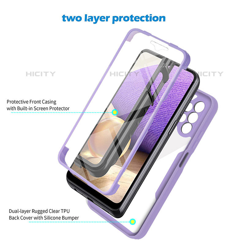 Custodia Silicone Trasparente Laterale 360 Gradi Cover MJ1 per Samsung Galaxy M32 5G