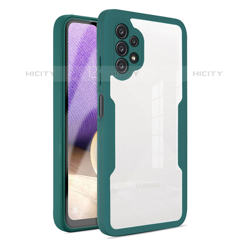 Custodia Silicone Trasparente Laterale 360 Gradi Cover MJ1 per Samsung Galaxy M32 5G Verde