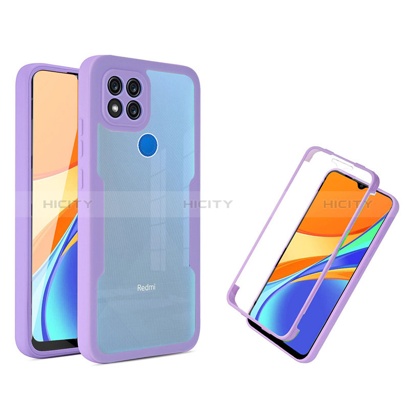 Custodia Silicone Trasparente Laterale 360 Gradi Cover MJ1 per Xiaomi POCO C31 Viola