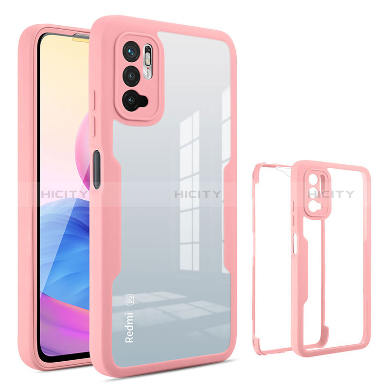 Custodia Silicone Trasparente Laterale 360 Gradi Cover MJ1 per Xiaomi POCO M3 Pro 5G