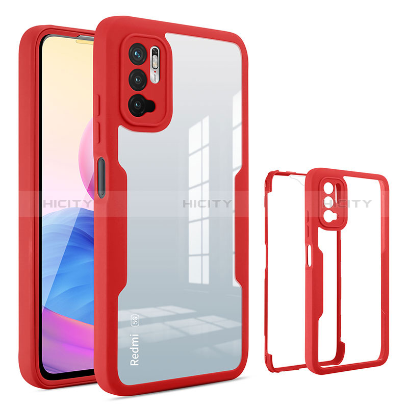 Custodia Silicone Trasparente Laterale 360 Gradi Cover MJ1 per Xiaomi POCO M3 Pro 5G