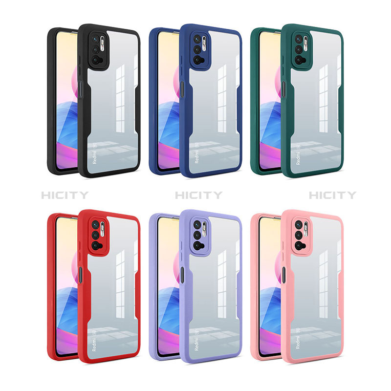 Custodia Silicone Trasparente Laterale 360 Gradi Cover MJ1 per Xiaomi POCO M3 Pro 5G