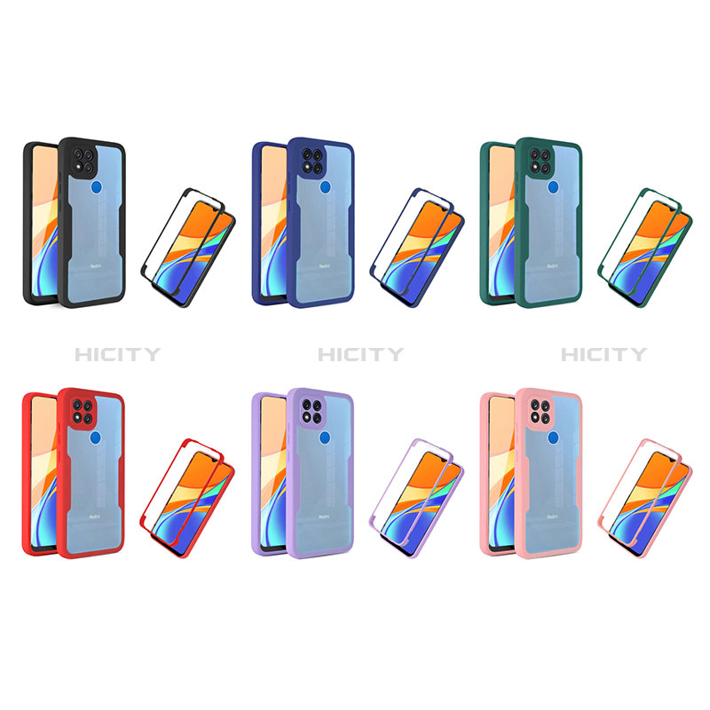 Custodia Silicone Trasparente Laterale 360 Gradi Cover MJ1 per Xiaomi Redmi 9 India