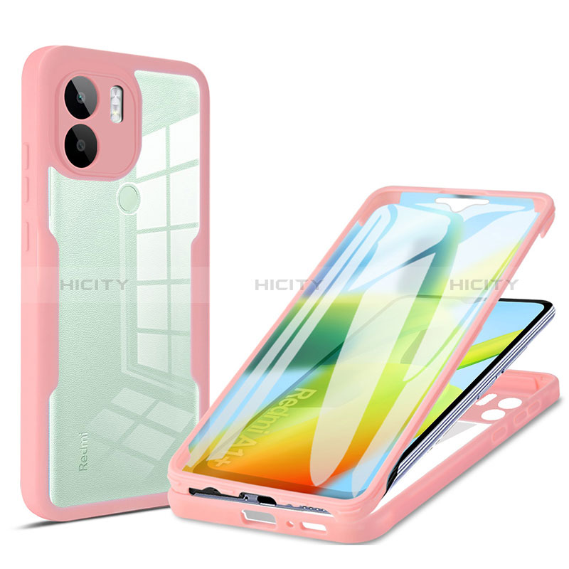 Custodia Silicone Trasparente Laterale 360 Gradi Cover MJ1 per Xiaomi Redmi A1 Plus