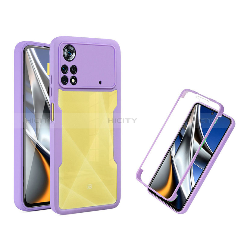 Custodia Silicone Trasparente Laterale 360 Gradi Cover MJ1 per Xiaomi Redmi Note 11E Pro 5G