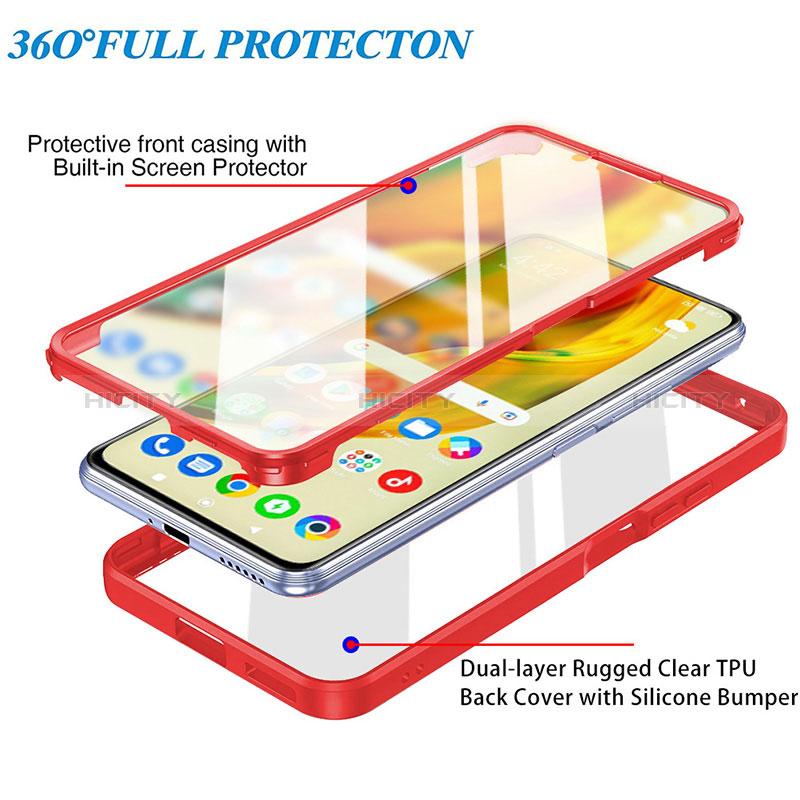 Custodia Silicone Trasparente Laterale 360 Gradi Cover MJ1 per Xiaomi Redmi Note 11E Pro 5G