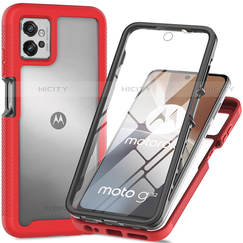 Custodia Silicone Trasparente Laterale 360 Gradi Cover per Motorola Moto G32