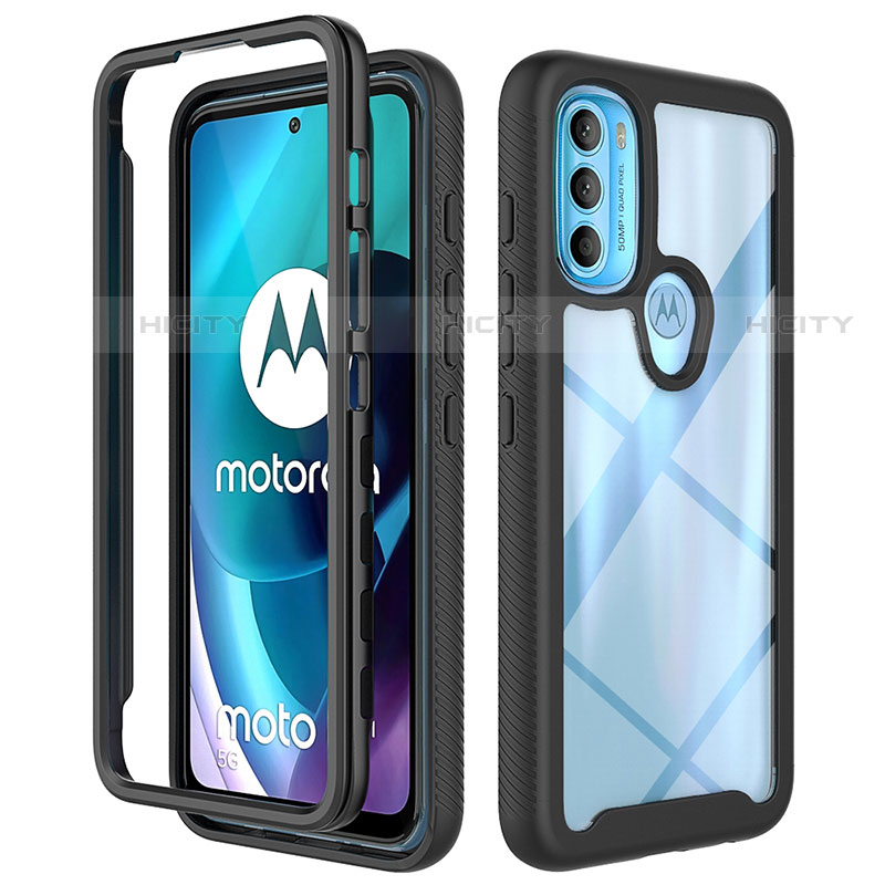 Custodia Silicone Trasparente Laterale 360 Gradi Cover per Motorola Moto G71 5G