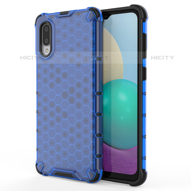 Custodia Silicone Trasparente Laterale 360 Gradi Cover per Samsung Galaxy M02 Blu