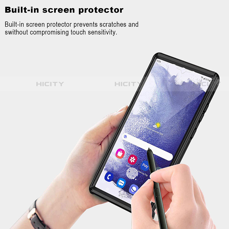 Custodia Silicone Trasparente Laterale 360 Gradi Cover per Samsung Galaxy S22 Ultra 5G
