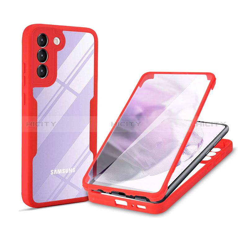 Custodia Silicone Trasparente Laterale 360 Gradi Cover per Samsung Galaxy S24 Plus 5G Rosso