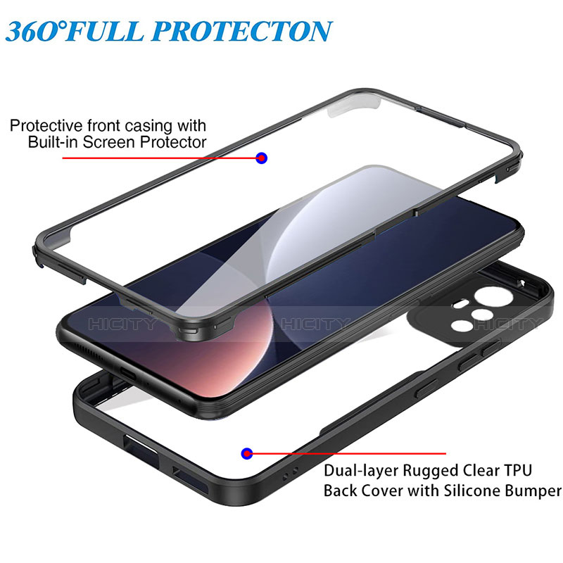 Custodia Silicone Trasparente Laterale 360 Gradi Cover per Xiaomi Mi 12 5G