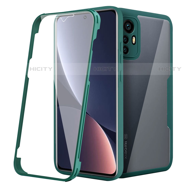 Custodia Silicone Trasparente Laterale 360 Gradi Cover per Xiaomi Mi 12 Pro 5G Verde