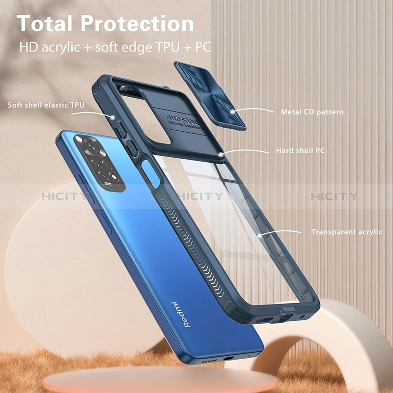 Custodia Silicone Trasparente Laterale 360 Gradi Cover QW1 per Xiaomi Redmi Note 11 4G (2022)