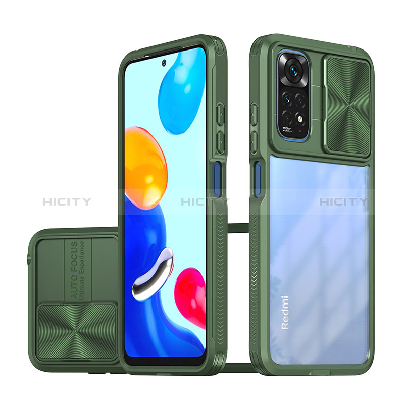 Custodia Silicone Trasparente Laterale 360 Gradi Cover QW1 per Xiaomi Redmi Note 11 4G (2022) Verde