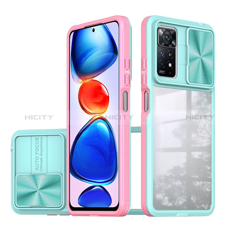 Custodia Silicone Trasparente Laterale 360 Gradi Cover QW1 per Xiaomi Redmi Note 11 Pro 5G