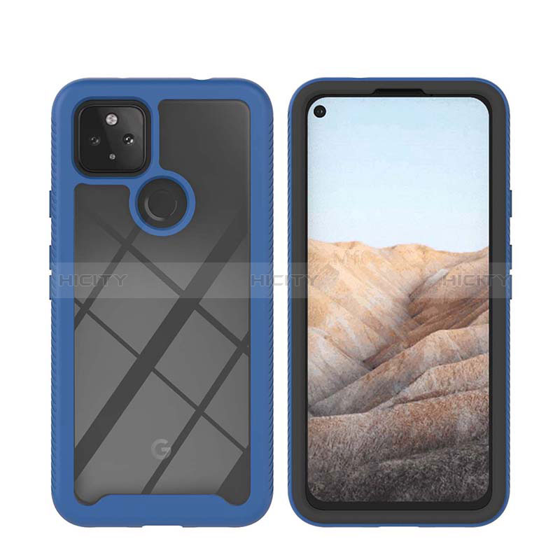 Custodia Silicone Trasparente Laterale 360 Gradi Cover YB1 per Google Pixel 5a 5G