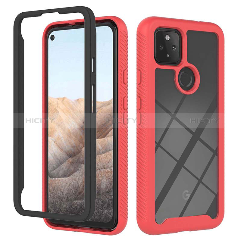 Custodia Silicone Trasparente Laterale 360 Gradi Cover YB1 per Google Pixel 5a 5G