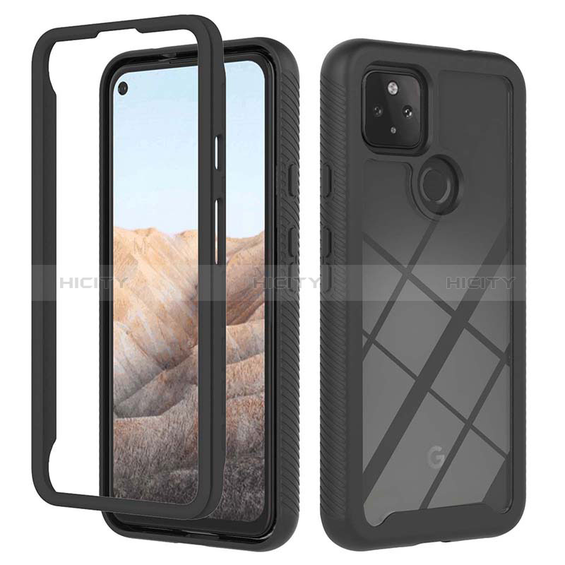 Custodia Silicone Trasparente Laterale 360 Gradi Cover YB1 per Google Pixel 5a 5G